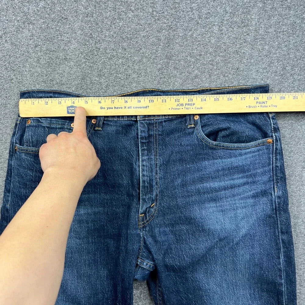 Levi's 505 Jeans Men 38x29 Blue Fits 38x28 Regular Straight Leg Dark Wash Denim